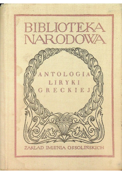Antologia liryki greckiej