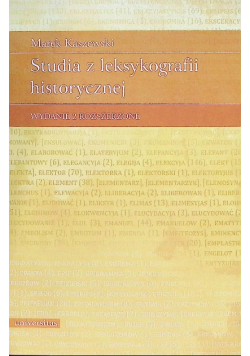 Studia z leksykografii historycznej