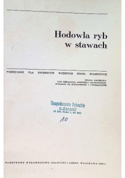 Hodowla ryb w stawach