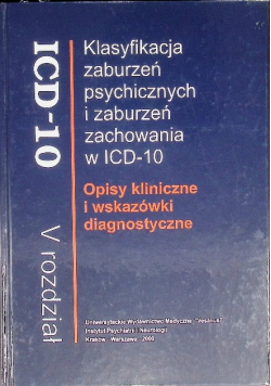 Klasyfikacja zaburzeń psychicznych i zaburzeń zachowania
