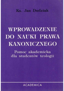 Wprowadzenie do nauki prawa kanonicznego