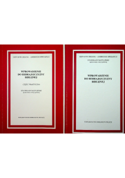 Wprowadzenie do hebrajszczyzny biblijnej Tom 1 i 2