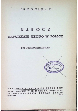 Narocz największe jezioro w Polsce 1935 r.
