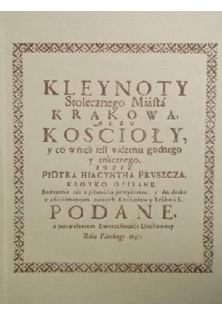 Kleynoty Stołecznego Miasta Krakowa