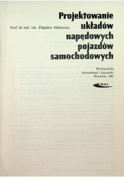 Projektowanie układów napędowych pojazdów samochodowych