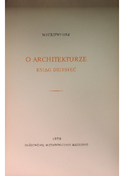 O architekturze ksiąg dziesięć