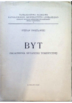 Byt Zagadnienia Metafizyki tomistycznej 1948 r.