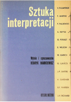Sztuka interpretacji Tom II