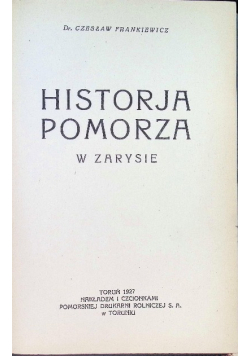 Historja pomorza w zarysie 1927 r.