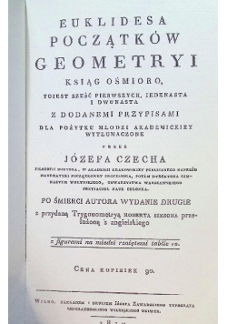 Euklidesa początków geometryi  1817r.