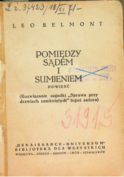 Pomiędzy sądem a sumieniem 1931 r.