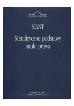 Metafizyczne podstawy nauki prawa