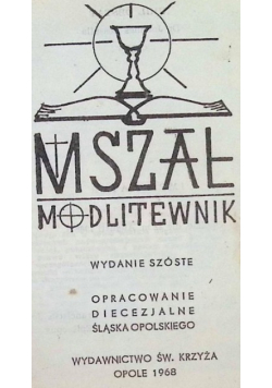 Mszał modlitewnik