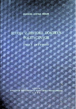 Studia z historii doktryn politycznych