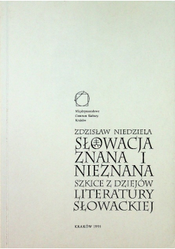 Słowacja znana i nieznana Szkice