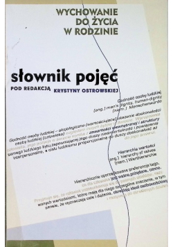 Wychowanie do życia w rodzinie. Słownik pojęć