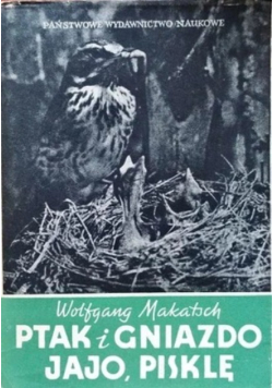 Ptak i gniazdo jajo pisklę