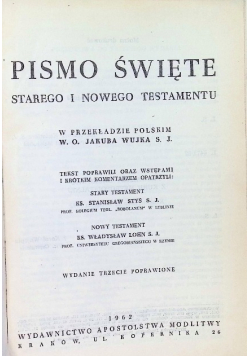 Pismo Święte Starego i Nowego Testamentu