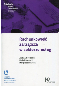 Rachunkowość zarządcza w sektorze usług