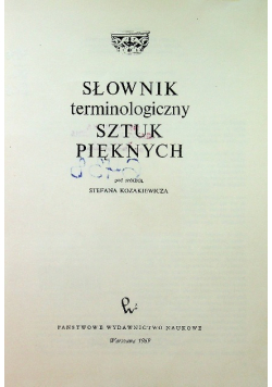 Słownik terminologiczny sztuk pięknych