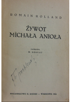 Żywot Michała Anioła 1924 r.