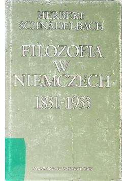 Filozofia w Niemczech 1831 - 1933