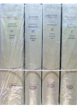 Goethe Dzieła wybrane Tom 1 do 4