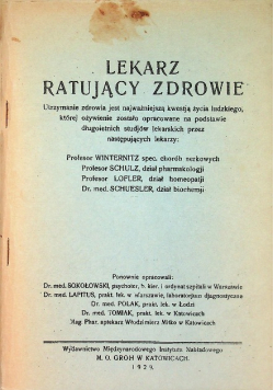 Lekarz ratujący zdrowie Tom 2 1929 r.