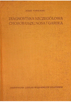 Diagnostyka szczegółowa chorób uszu nosa i gardła