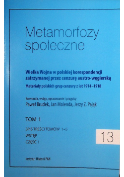 Metamorfozy społeczne Tom I