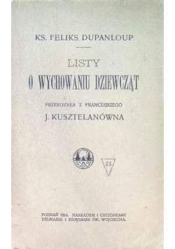 Listy o wychowaniu dziewcząt 1914 r.