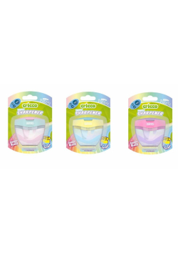 Temperówka potrójna z pojemnikiem pastel mix