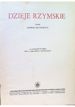 Wielka Historja powszechna Tom III Dzieje Rzymskie 1934 r