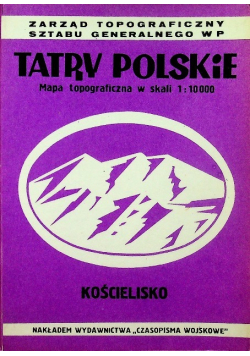 Tatry Polskie Mapa topograficzna. Kościelisko