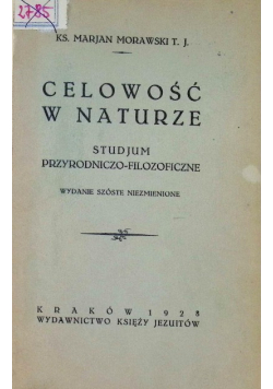Celowość w naturze 1928
