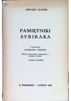 Pamiętniki Sybiraka