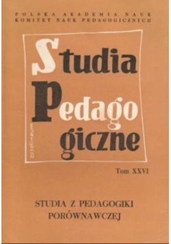 Studia pedagogiczne Tom XVI