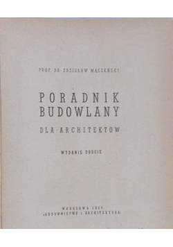 Poradnik Budowlany dla architektów