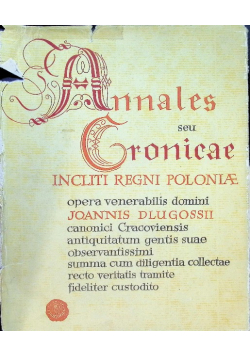 Annales seu cronicae incliti regni poloniae Liber V et VI