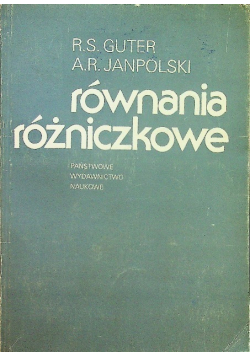 Równania różniczkowe cząstkowe