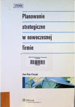 Planowanie strategiczne w nowoczesnej firmie