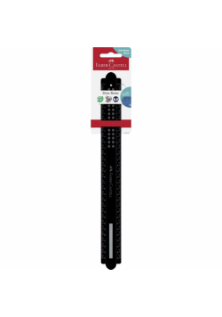 Linijka Dots czarna 30cm