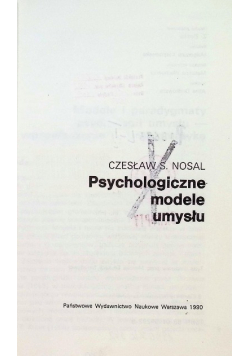 Psychologiczne modele umysłu