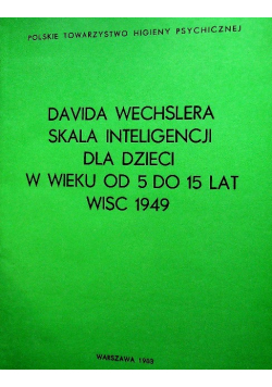 Davida Wechslera skala inteligencji dla dzieci w wieku od 5 do 15 lat