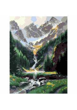Malowanie po numerach - Miejsce w górach 40x50cm