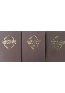 Kalendarz Chemiczny Tom 1 do 3