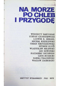 Na morze po chleb i przygodę