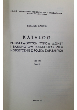 Katalog monet i banknotów Polskich Tom III