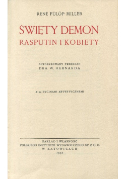 Święty Demon Rasputin i kobiety 1932 r.