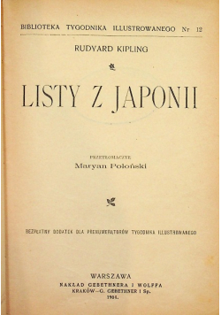 Listy z Japonii 1904 r.